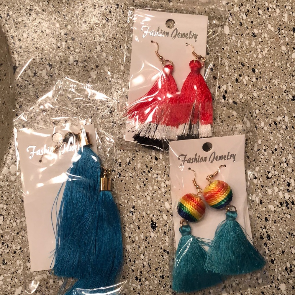 3-Pack fashion statement earrings